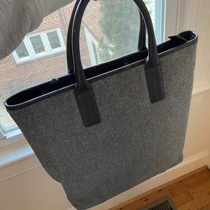 Banana Republic Felt Wool Tote with Leather Accent